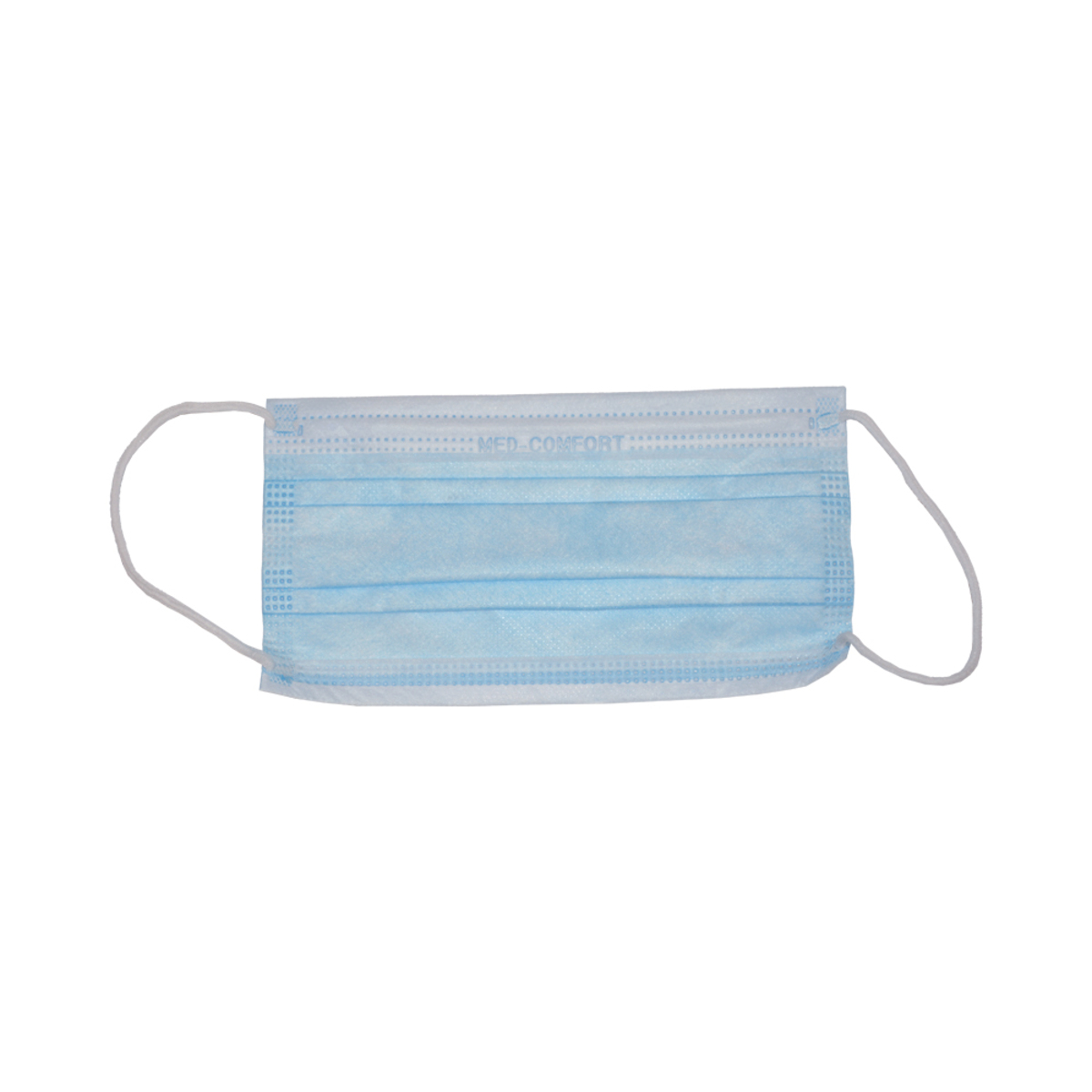 Med-Comfort Vlies-Mundschutz Blau 3-lagig EN 14683 Typ II R mit Nasenbügel Med-Comfort Vlies-Mundschutz Blau 3-lagig EN 14683 Typ II R mit Nasenbügel