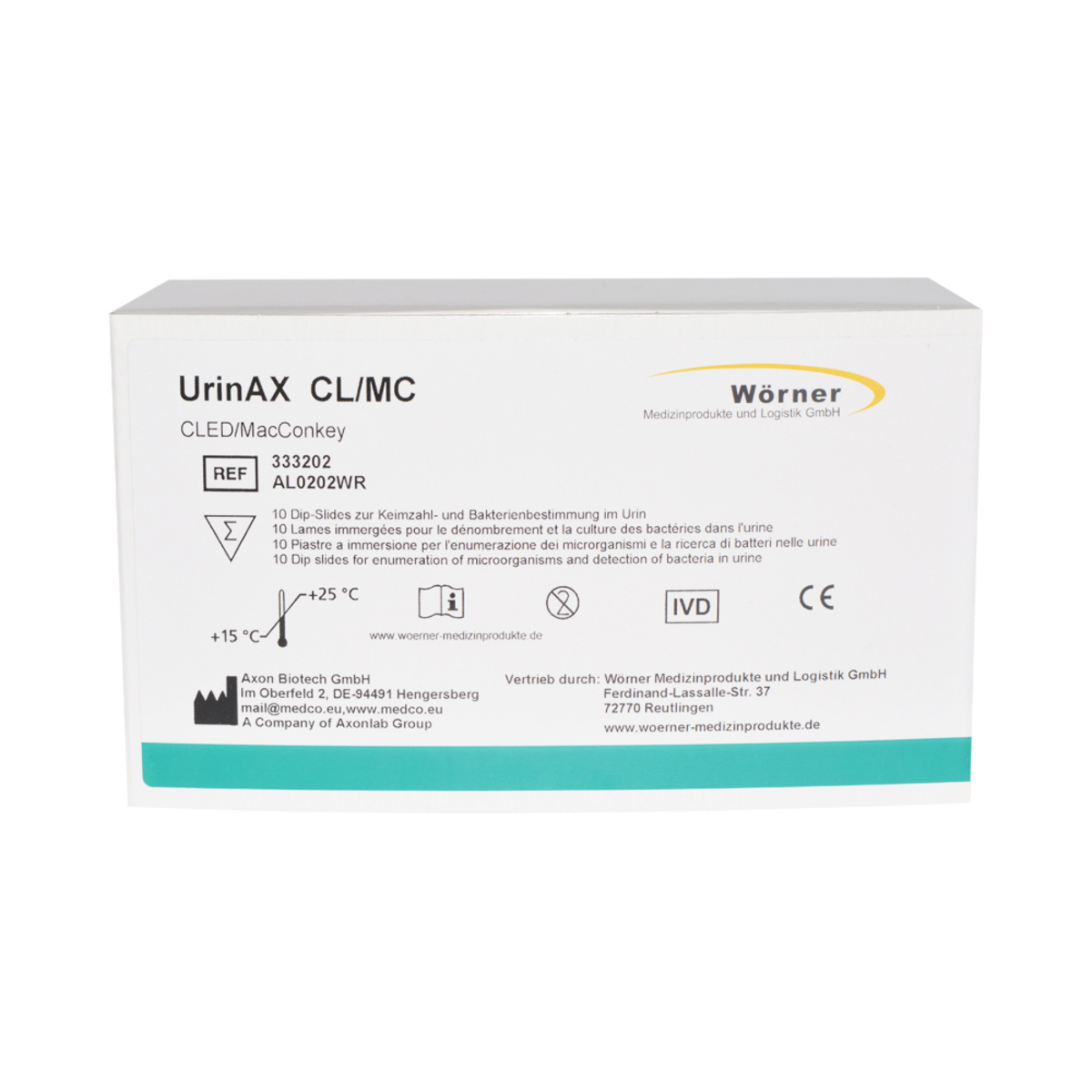 UrinAX-Nährbodenträger CL/MC Cled / MacConkey UrinAX-Nährbodenträger CL/MC Cled / MacConkey