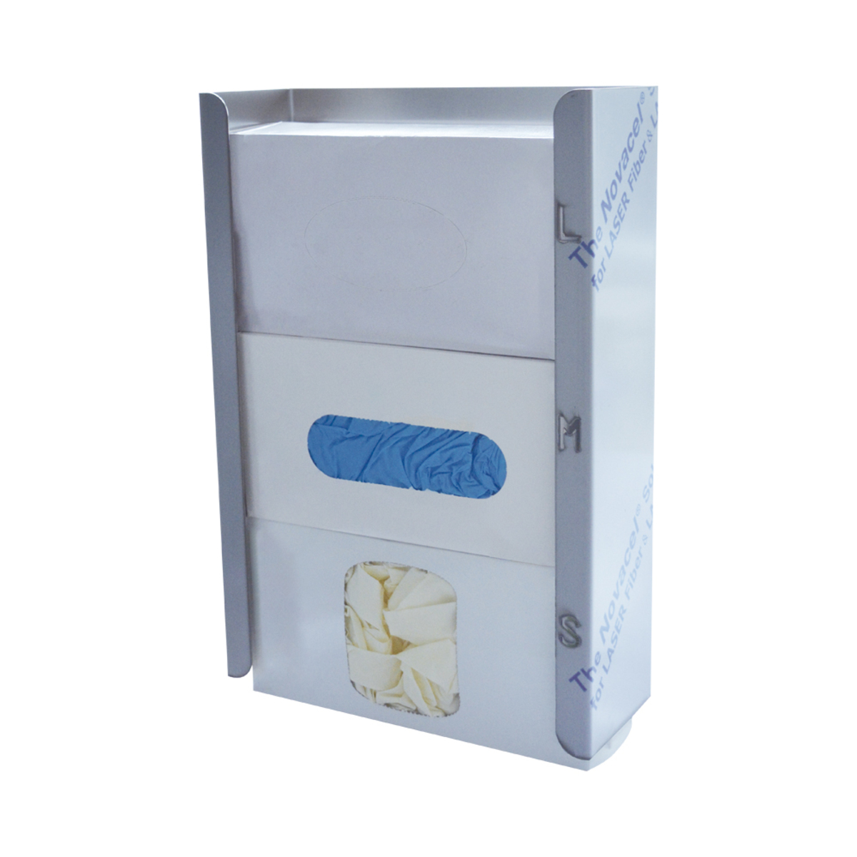 Handschuhspender Trio aus Edelstahl matt gebürstet Innenmaße: L392 x B258 x T96 mm Handschuhspender Trio aus Edelstahl matt gebürstet Innenmaße: L392 x B258 x T96 mm