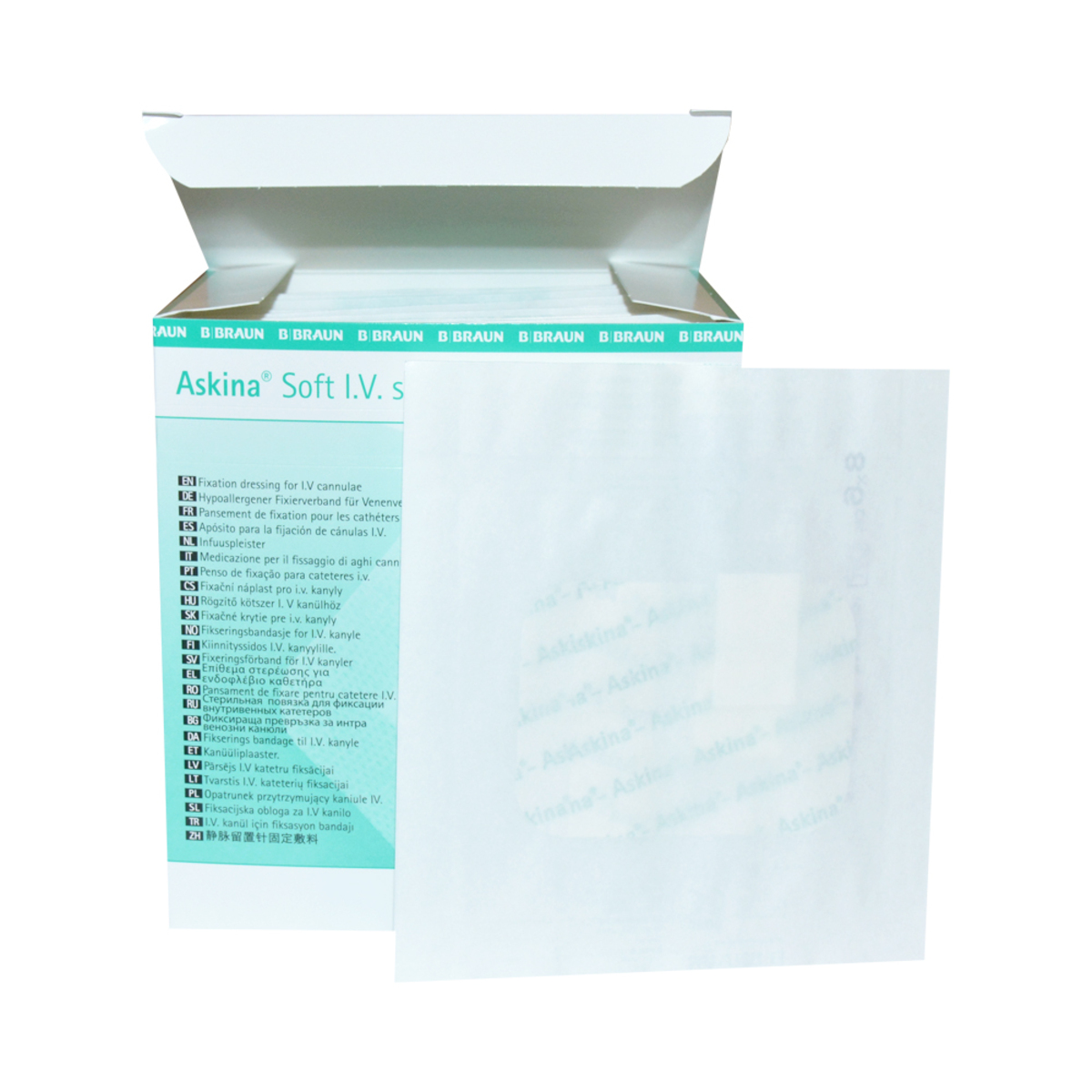 B. Braun Askina® Soft i.V.  Kanülenfixierpflaster 8 x 6cm B. Braun Askina® Soft i.V.  Kanülenfixierpflaster 8 x 6cm